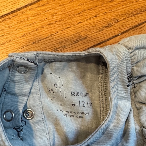 Kate Quinn Organic Cotton Ruffle Shortall in Slate Blue Grey - Picture 2 of 2